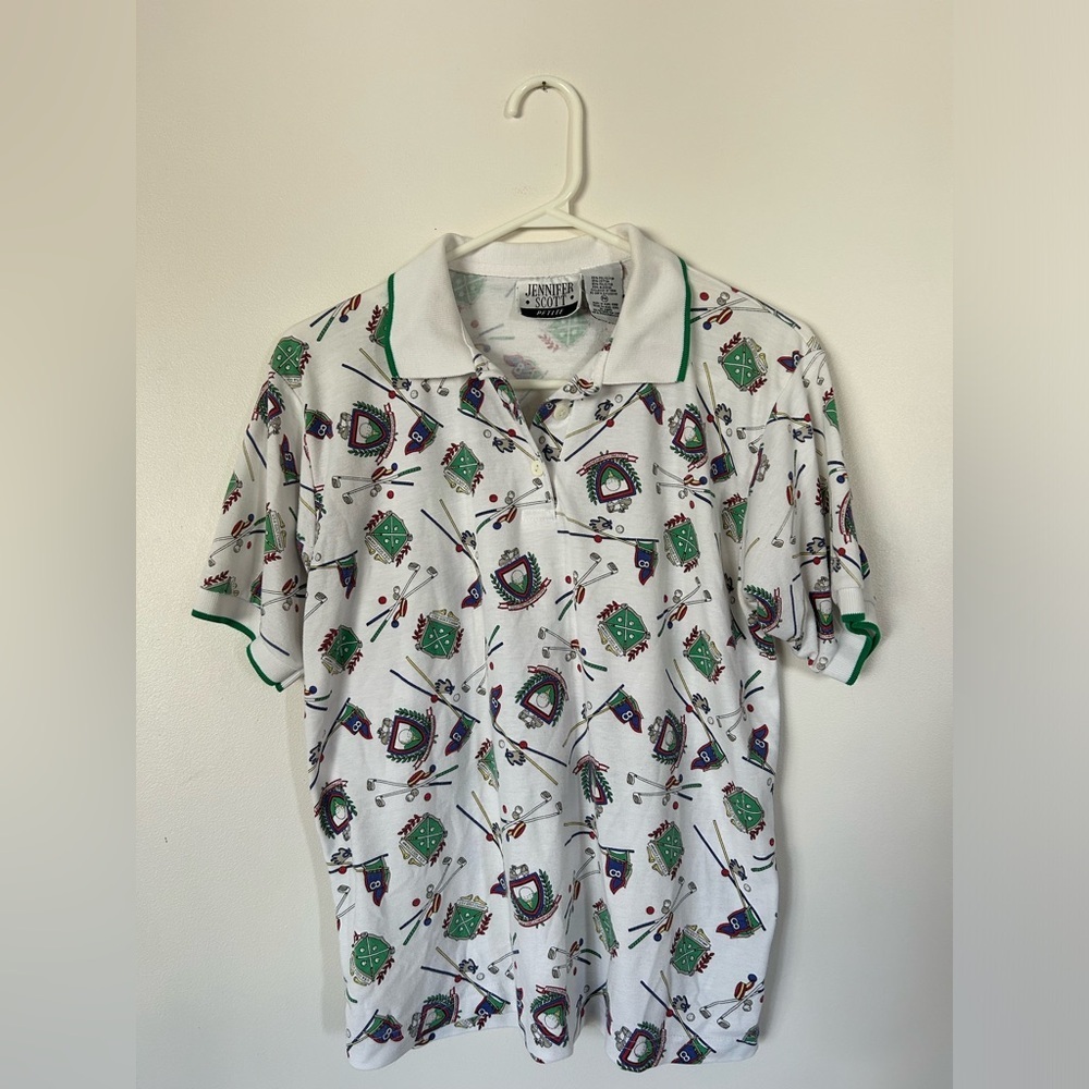 Vintage Jennifer Scott Golf Polo Medium Petite